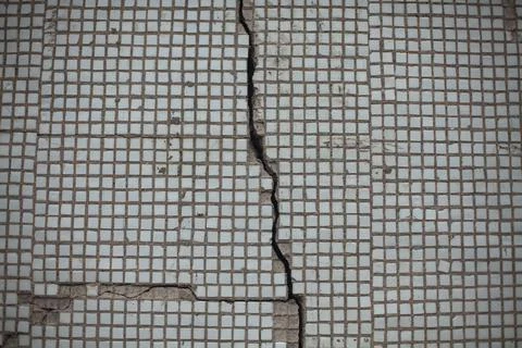 The texture of the collapsed tiles. Stock Photos