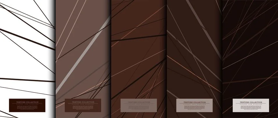 Texture collection abstract pattern texture chocolate brown background card t Stock Illustration