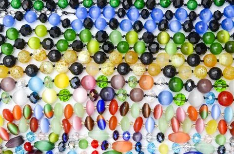 Texture of color beads Stock Photos