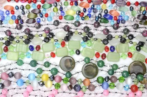 Texture of color beads Stock Photos
