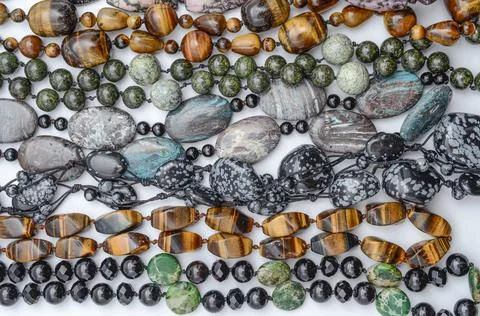 Texture of color beads Stock Photos