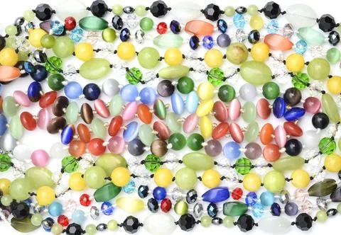 Texture of color beads Stock Photos