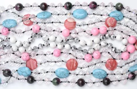 Texture of color beads Stock Photos