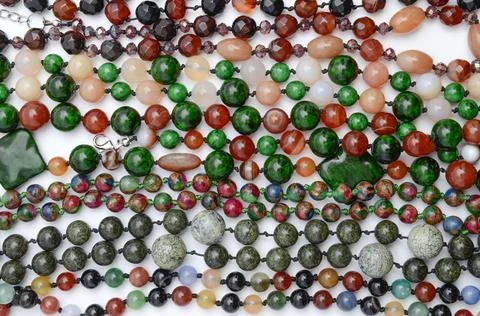 Texture of color beads Stock Photos