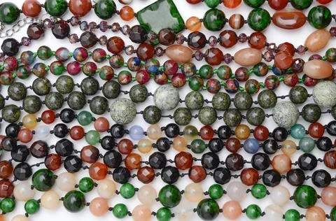 Texture of color beads Stock Photos