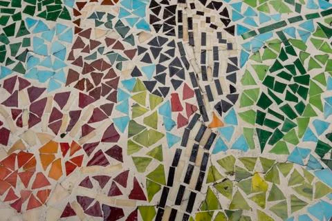 Texture of color tile chips Stock Photos