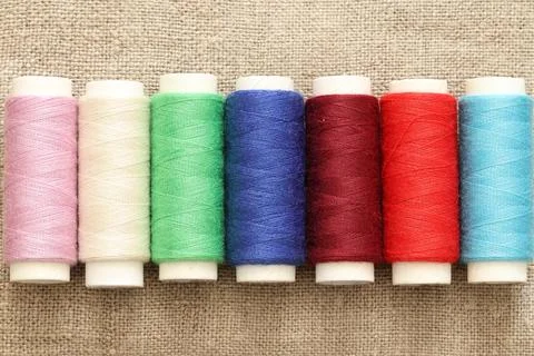 The texture of colored thread. 写真素材