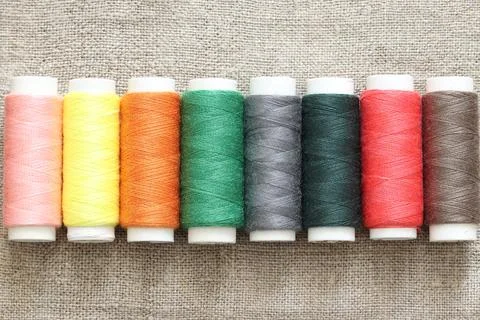 The texture of colored thread. 写真素材