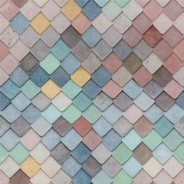 Texture of colorful diagonal pattern tiles 写真素材