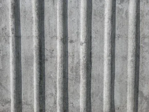 Texture of concrete wall with vertical lines. Foto stock