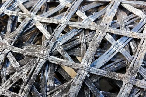 Texture of a construction rubber mesh closeup Foto stock