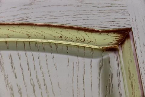 Texture of the corner of the lacquered oval kitchen of the italian facade. ba Stock-Fotos