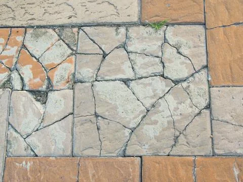 Texture of cracked brick background Stock Photos
