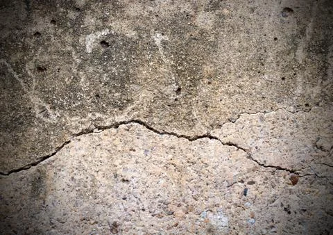 Texture of cracked cement stone wall Stock Photos