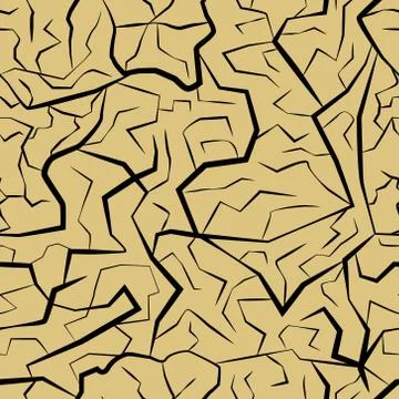 Texture with cracked dry ground Stock Illustration