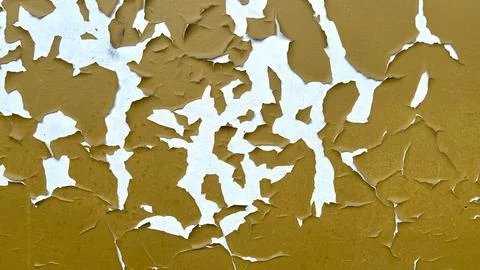 The texture of cracked old paint on the wall Stock Photos