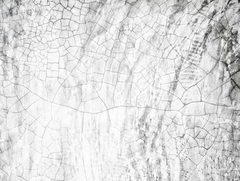 Texture of Cracked White Plaster Wall background for for backdrop composition Stock Photos