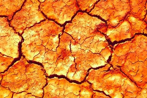 Texture of the crackled clay in the desert and graphic effect. Stock Illustration