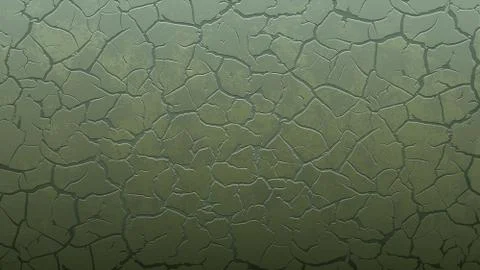 Texture of cracks on the green metal surface Stock-Illustration