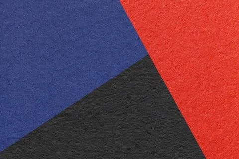 Texture of craft black, red and navy blue shade color paper background, macro Stock Photos