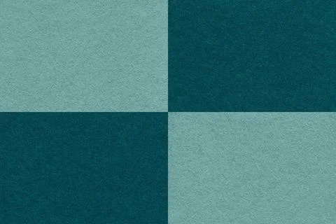 Texture of craft cyan and emerald paper background with cells pattern, macro. Stock Photos