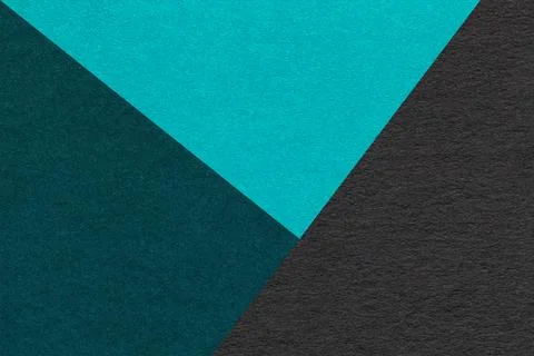 Texture craft emerald, turquoise and black paper background, macro. 스톡 사진