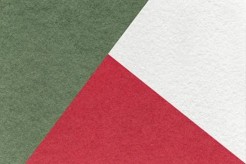 Texture of craft green, red and white shade color paper background, macro. Stockfoto's