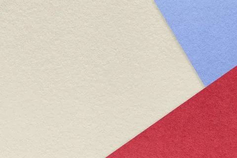 Texture of craft light beige color paper background with blue and red border. Stock Illustration
