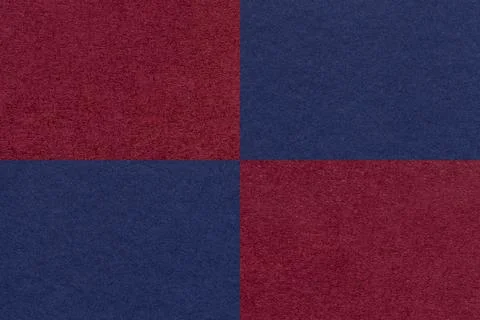 Texture of craft navy blue and dark red paper background with cells pattern, Illustrazione stock