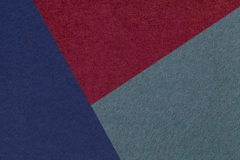 Texture of craft navy blue, wine and cold gray color paper background, macro. Stock Illustration