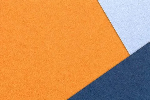 Texture craft orange paper background with sky and navy blue border. 스톡 일러스트