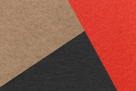 Texture of craft red, black and brown shade color paper background, macro. Foto stock