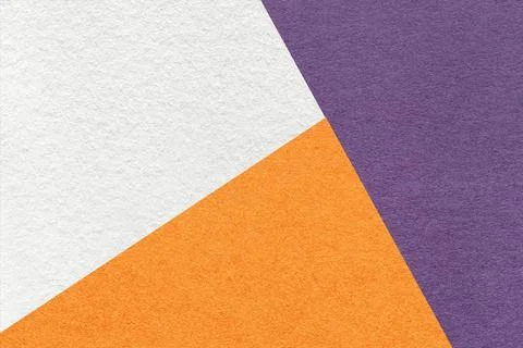 Texture of craft violet, white and orange shade color paper background, macro Stock Photos