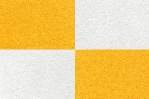 Texture of craft white and bright yellow paper background with cells pattern Illustration