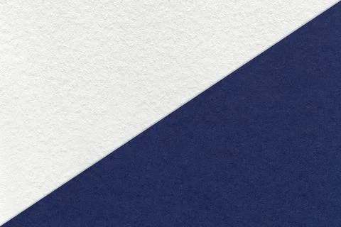 Texture of craft white and navy blue paper background, half two colors. Illustration