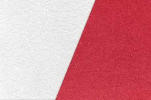 Texture of craft white and red paper background, half two colors, macro. 스톡 일러스트