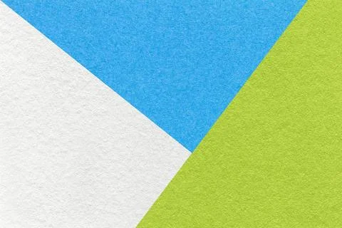Texture of craft white, blue and green shade color paper background, macro. Foto stock