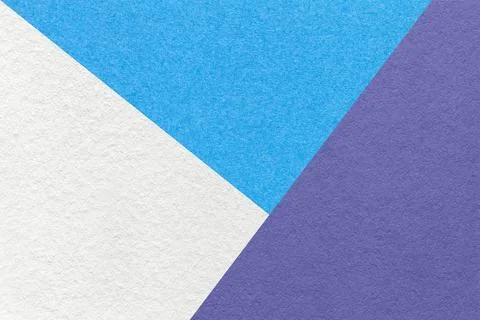 Texture of craft white, blue and violet shade color paper background, macro. Stock Photos