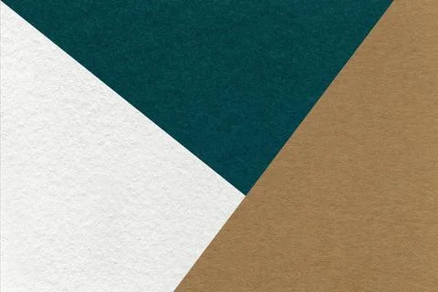 Texture of craft white, brown and teal shade color paper background, macro. 写真素材