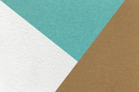 Texture of craft white, brown and turquoise shade color paper background, mac 写真素材