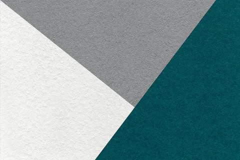 Texture craft white, gray and teal shade color paper background, macro Stock Photos