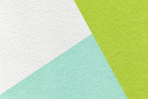 Texture of craft white, green and cyan shade color paper background, macro Stock Photos