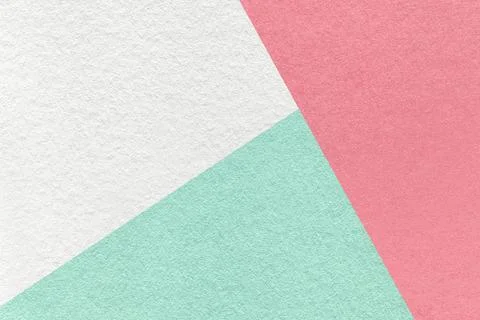 Texture of craft white, green and pink shade color paper background, macro Stockfoto's
