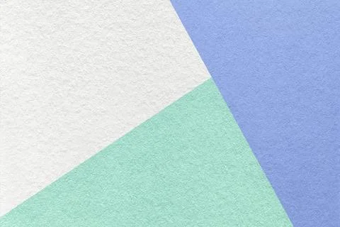 Texture of craft white, green and blue shade color paper background, macro Stock Photos