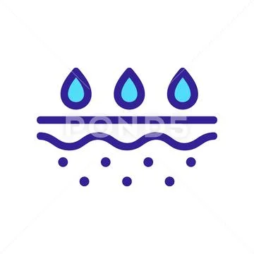 The texture of the cream icon is a vector. Isolated contour symbol illustration Stock Illustration