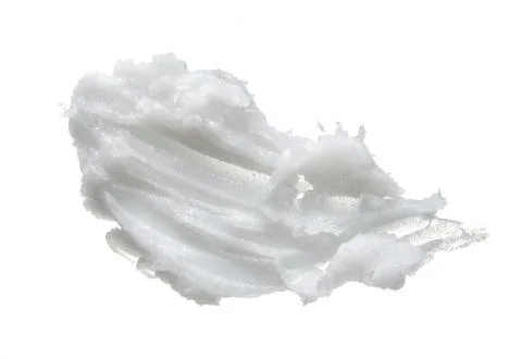 Texture of cream on white background Stock Photos
