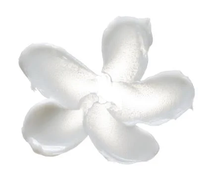 Texture of cream on white background Stock Photos