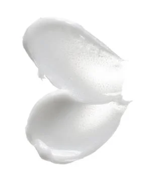 Texture of cream on white background Foto stock