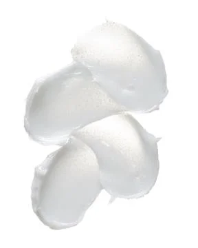 Texture of cream on white background Stock Photos