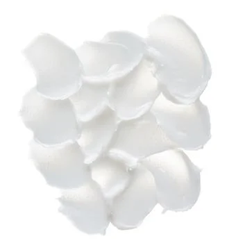 Texture of cream on white background Stock Photos